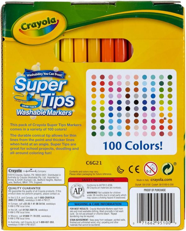 100 Washable Supertips Markers - Image 5