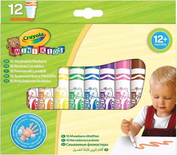 12 Mini Kids Washable Marker Pens