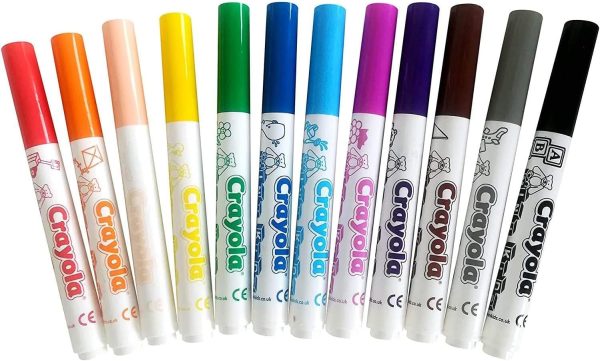 12 Mini Kids Washable Marker Pens - Image 3