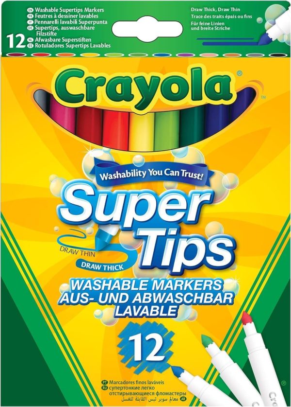 12 Supertips Washable Markers