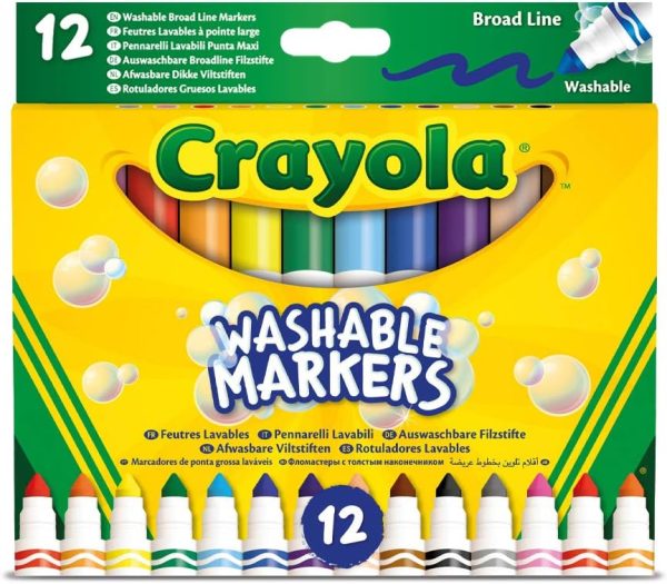 12 Washable Markers Broadline