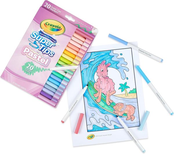 20 Supertips Washable Pastel Markers - Image 2