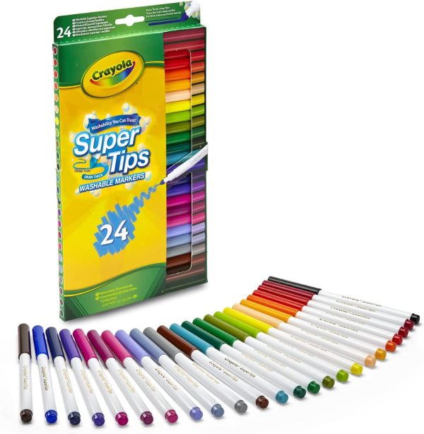 24 Supertips Washable Markers - Image 2