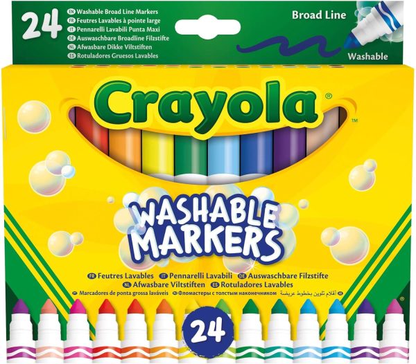 24 Washable Markers Broadline