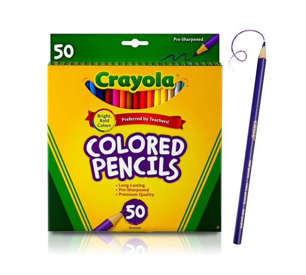 50 Long Colored Pencils