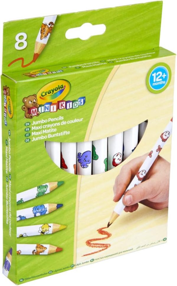 8 Mini Kids Jumbo Decorated Pencils