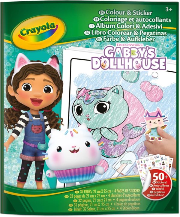 Gabby's Dollhouse Colouring with Sticker Kit