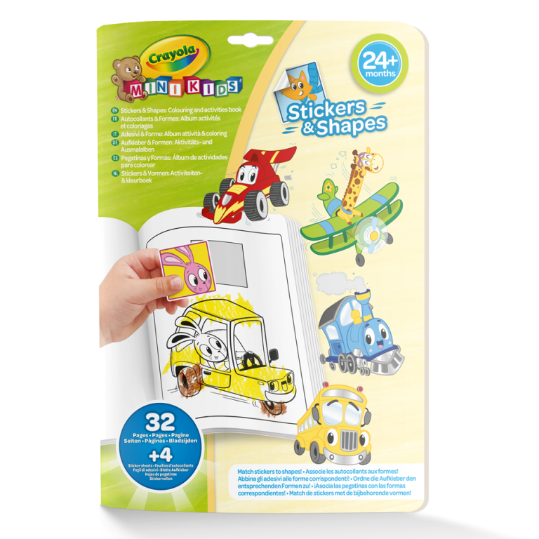 Mini Kids Color & Shapes Whimsical Wheels Activity Book