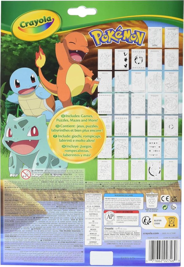 Pokemon Activity Book & Washable Markers - Image 2